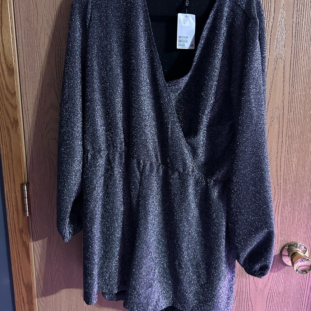 H&M Glittery Black/grey and silver romper